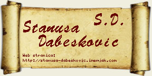 Stanuša Dabesković vizit kartica
